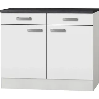 Optifit Unterschrank mit Schublade und Drehtür Oslo214 BxTxH 100 x 60 x 84,8 cm weiß matt zerlegt KUOS U106-9+ - Weiß