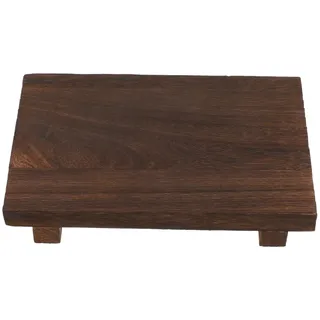 DIYEAH Holztablett Für Badezimmer Ablage Holz Servierbrett 9.6X5.9 Zoll Multifunktionales Seifenschale Display Riser Für Kosmetik Und Dekoration