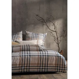 Bettwäsche APELT "Jeremy", natur, beig, B/L: 135cm x 200cm, 1 Stk., 1 Stk., Satin (Bio-Baumwolle), B/L: 80cm x 80cm, 2, Satin (Bio-Baumwolle), Bezug: 100% Baumwolle, Bettwäsche, Bettwäsche, Bettwäsche-Set mit Reißverschluss, Baumwoll-Satin, Digitaldruck