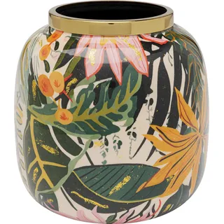 Kare Design Vase Jungle, Mehrfarbig, 17cm Höhe, Blumenvase, Dekorationsvase, Gefäß für Blumen, Tischvase, Wohnzimmer