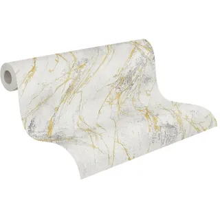 A.S. Création Vliestapete Marmor Grau Gold