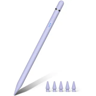 Pencil 1. Generation für iPad 2018-2026, 20 Mins mit USB C Schnellladung & Magnetische Absaugung, Stifte für Nintendo DS für iPad 11-6 Gen, Air 3-5/M2/M3/M4, Mini 5-7, Pro 11"/12,9"/13''M4 M5 (Lila)