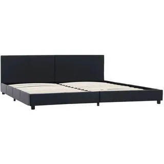 vidaXL Bettgestell Schwarz Kunstleder 180x200 cm - Schwarz