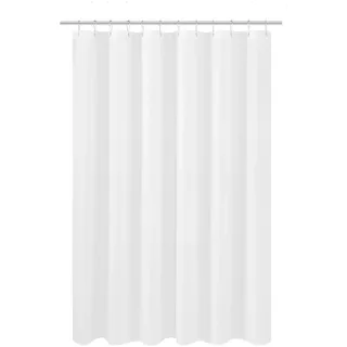N&Y Home Duschvorhang aus Stoff, 175,3 x 177,8 cm, Hotelqualität, waschbar, wasserabweisend, Weiß, Spa-Badezimmervorhänge mit Ösen, 175,3 x 178,8 cm