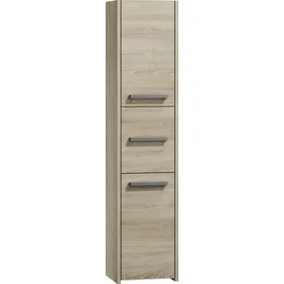 Moderner Badezimmerschrank in 5 Farben - vielseitig und einfach Montage. Farbe: Sonoma Oak, Badezimmer Regal, Bad Möbel, Badschrank, Badezimmer Hochschrank - Braun