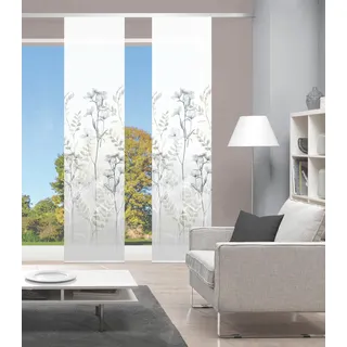 Schiebegardine VISION S "HELVIN 2er SET" Gr. 1, grau, B:60cm H:260cm, Polyester, Gardinen, Schiebegardine, Schiebevorhang Digidruck 2er Set HELVIN