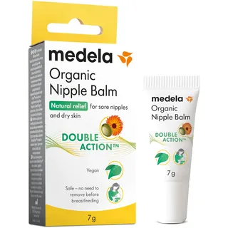 Medela Bio-Brustwarzencreme | Beruhigend und pflegend für stillende Mütter | 100% natürlich und sicher | Schnelle Linderung bei beanspruchten Brustwarzen - Postpartum Essentials - 7g