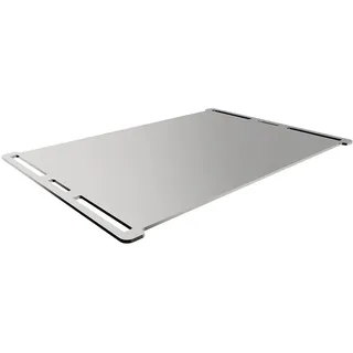 Knister Plancha Platte Edelstahl, Plancha Grillplatte für alle Camping Grill Varianten von Knister Grill, Gemüseplatte (20 x 28 cm)