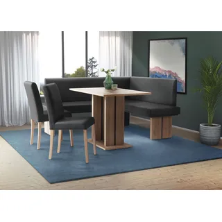 Home Affaire »Emma Essgruppe Esszimmer Küche«, (Set, 4 tlg., Eckbank 2 Stühle 1 Tisch), Eckbank Tisch Stühle Landhaus