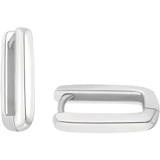 Amor Creolen 925 Sterling Silber Damen Ohrschmuck, 1,4 cm, Silber, Kommt in Schmuck Geschenk Box, 2034778