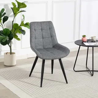 Duo Collection Esszimmerstuhl Iris Polyester grau 4er Set