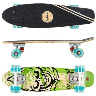 FunTomia Mini-Board Cruiser Skateboard 57cm aus 7-lagigem kanadischem Ahornholz inkl. ABEC-9 Kugellager