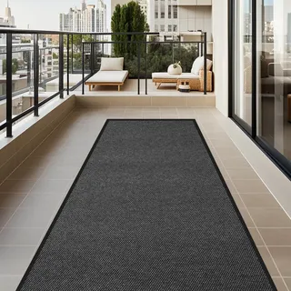 Tcatec Lang rutschfest Teppich Flur Läufer, 90 x 300 cm Meterware Küchenteppich Waschbar Lange Schmale Schmutzfangmatte Eingangsteppich für Flur, Innen, Küche, Wohnzimmer, Außen