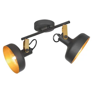 Steinhauer - wandleuchte - Prato - schwarz - metall - aufbauleuchte - E14 - 4119ZW - Schwarz