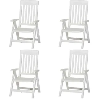 Sieger Palma Klappsessel 62 x 67 x 105 cm weiß 4 St.