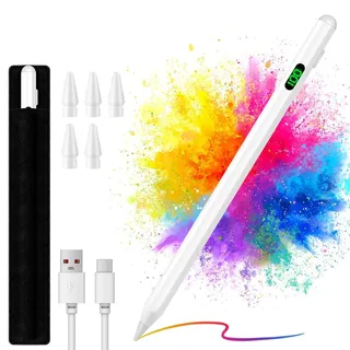 NEUTYPECHIC Pencil für Empfindliche Berührung, Stift für ipad Magnetische Adsorption, Stylus Pen für ipad Wiederaufladbar, Batteriestandsanzeige Kompatibel für Apple Stift