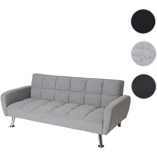 Mendler Schlafcouch Stoff 2-Sitzer Grau