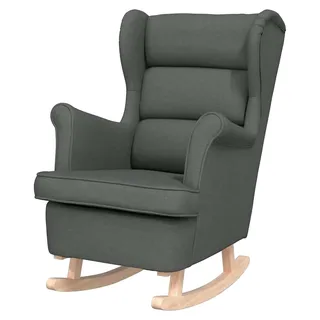 Schaukelsessel Dunkelgrau 74x90x102 cm Stoff - Dunkelgrau