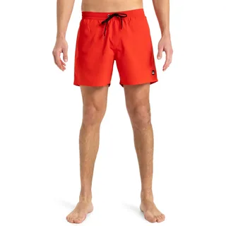 QUIKSILVER Badeshorts Solid 15", Schwimmshorts Black High risk Red - S,