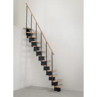 Minka Raumspartreppe Quatro Schwarz Geschosshöhe bis 298 cm