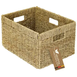 HMF Aufbewahrungskorb geflochten aus Seegras passend für Billy 35 x 25 x 20 cm beige