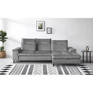 Ecksofa BRUNO MINI - Wohnlandschaft Polstersofa Polstercouch (Grau - Element 03) RECHTE SEITE - Grau