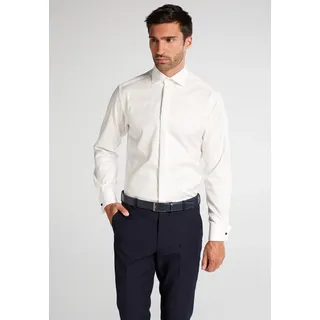 Langarmhemd ETERNA "MODERN FIT", Herren, Gr. 39, verlängerte Ärmellängen, beige (sandfarben), Twill, 100% cotton, tailliert, Umschlagmanschette, Hemden Langarmhemd, NON IRON (bügelfrei)