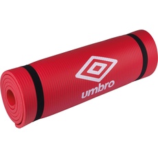 Umbro Yoga Matte - 190 x 58 x 1 CM - mit Transportriemen - Extra Weich und 1 CM Dick - Anti-Rutsch Fitnessmatte - Rot