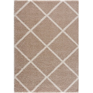 Sanat Hochflor-Teppich »Madrid«, rechteckig, 30 mm Höhe, Wohnzimmer, Langflor, Shaggy Teppich beige B/L: ca. 160x230 cm