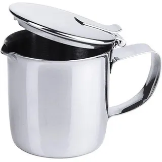 Unyqoos® Sahnespender aus Edelstahl (RVS) 15 cl mit Deckel, robust und langlebig – professionell für Gastronomie, Hotels und Zuhause - Silber