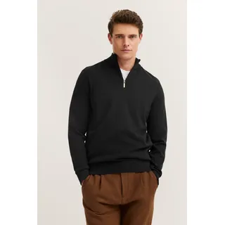 bugatti Troyer »Regular Fit« aus Baumwolle-Kaschmir mit Reißverschluss, grau