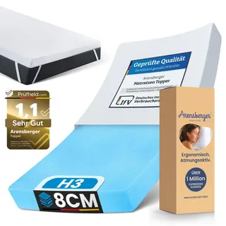 Arensberger Topper Premium, 180x200cm , Weiß , Textil , 180x200 cm , Schlafzimmer, Matratzen, Topper