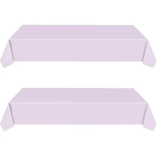 137*274cm Tischdecke Einweg Papiertischdecken Rolle lila Farbe,2 Stück Kunststoff Party Tischdecken Papiertischdeck Roll Wasserdichte Tischtuch für Weihnachten,Bienen Party,Kindergeburtstag,Hochzeiten