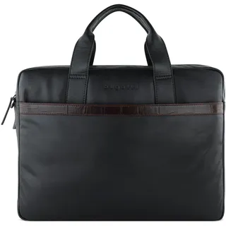 Bugatti Aktentasche "CORSO DELUXE", echt Leder, schwarz,
