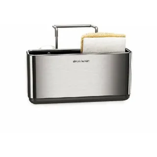 simplehuman KT1134 schmaler Waschbecken Caddy, Spülbecken Organizer, Spülorganizer Küche, gebürsteter Stahl, 5 Jahre Garantie