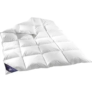 200x200 cm 1700 gr. 5% DAUNEN 95% FEDERN BETT Hotel QUALITÄT Daunendecke Daunendecken Decken Decke Bett Bettdecke Zudecke Steppdecke Daunen Welt-der-Träume - Weiß