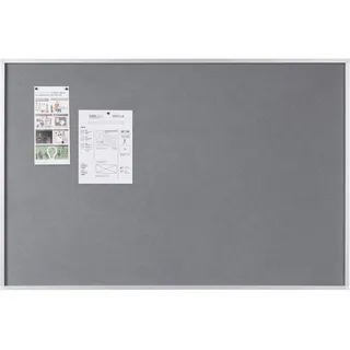 Bi-Office Filztafel New Generation, Pinnwand mit Aluminiumrahmen, 120 x 90 cm, Grau