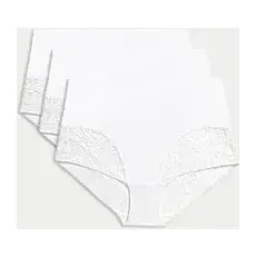 Womens Body by M&S Body SoftTM - 3er-Pack Taillenslips - White, White, UK 10 (EU 38)