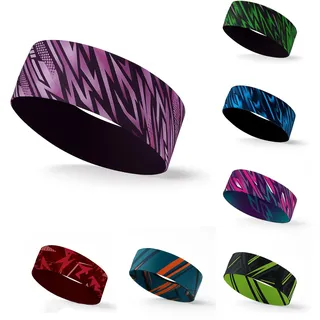 Sport Stirnband – Nachhaltig, Doppelseitig, Elastisch (Reflektor Lila)
