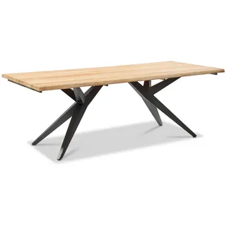 Musterring Holland Gartentisch 220 x 95 x 76 cm Beige/Braun/Grau/Weiß