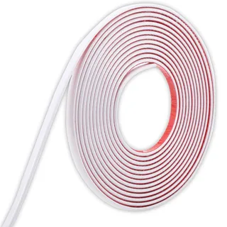 Trimold 10m Weiß Zierleiste, abziehen und aufkleben, flexible Spiegel, Wand, Decke, Boden, Schrank, Fliesen, Kanten, Zierleisten