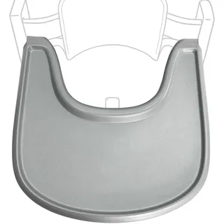 Hochstuhl Essplatte kompatibel mit Stokke Tripp Trapp Stühle, matt schwarz - Hochstuhl Tisch nicht geeignet für Saugtaschen, frei von Bisphenol A. (Mattgrau)