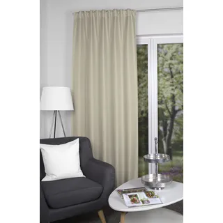 Home Basics Gardine »2er JOHN mit Gleitern«, (2 St.), Verdunklungsschal Home Basics taupe 225 cm