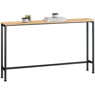 SoBuy Konsolentisch 120x81x20cm Natur/Schwarz