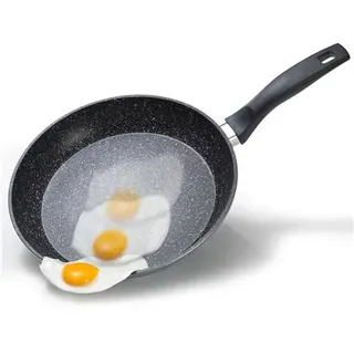 Stoneline Pfanne 2er-Set 10640 Braten, Durchmesser 20/26 cm, Induktionsgeeignet, Fester Griff, Anthrazit