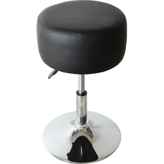 Hocker Retro Vintage Industriedesign - Schminktisch Hocker - Höhenverstellbar bis 65 cm - Schwarz - Schwarz