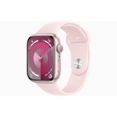 Apple Watch Series 9 GPS 45mm - Pink Aluminium Case with Light Pink Sport Band - S/M
