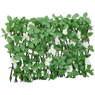 vidaXL Rankgitter mit Künstlichem Efeu 5 Stk., Sichtschutz Pflegeleicht Erweiterbar, Spalier für Terrasse Balkon Garten, Efeuzaun Hecke, 180x30cm
