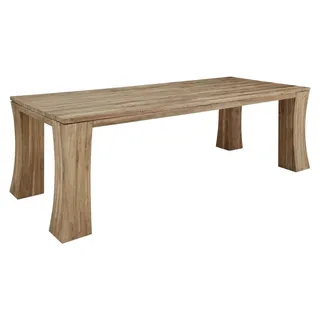 MASSIVMOEBEL24.DE Esstisch TEAK 200x100x78 natur unbehandelt BASSANO #107