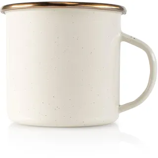 GSI Outdoors 8108 Mesa Tasse 355 ml – Emaille Stahl Geschirr Becher für Outdoor & Camping, Creme